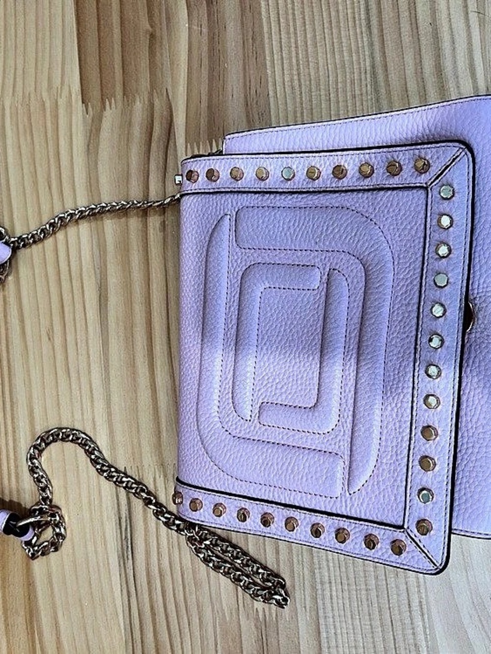 Luana Studded Crossbody Bag in Pink